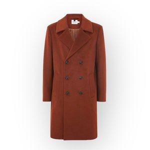 Topman Double Breasted Oversized Overcoat
